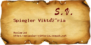 Spiegler Viktória névjegykártya